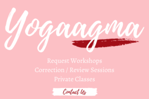 link to yogaagma yoga blog page, yoga art button