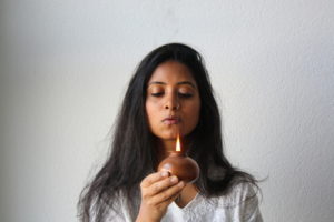 isha yoga bhuta shuddhi practice page, yogaagma yoga teacher doing the practice